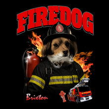 T-shirt personnalisé chien pompier